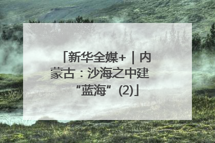 新华全媒+｜内蒙古：沙海之中建“蓝海”(2)