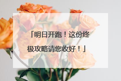 明日开跑！这份终极攻略请您收好！