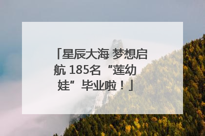 星辰大海 梦想启航 185名“莲幼娃”毕业啦！