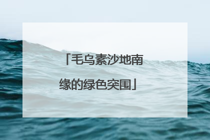 毛乌素沙地南缘的绿色突围