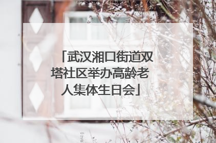 武汉湘口街道双塔社区举办高龄老人集体生日会