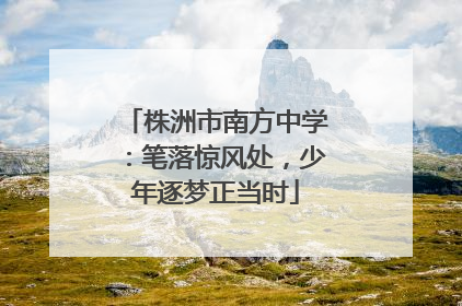 株洲市南方中学：笔落惊风处，少年逐梦正当时