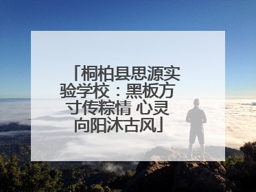 桐柏县思源实验学校：黑板方寸传粽情 心灵向阳沐古风