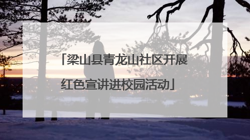 梁山县青龙山社区开展红色宣讲进校园活动