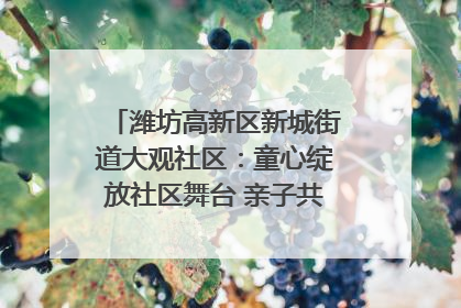 潍坊高新区新城街道大观社区：童心绽放社区舞台 亲子共谱六一欢歌