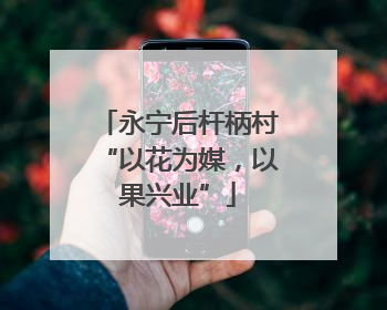 永宁后杆柄村“以花为媒，以果兴业”