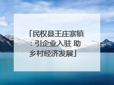 民权县王庄寨镇：引企业入驻 助乡村经济发展