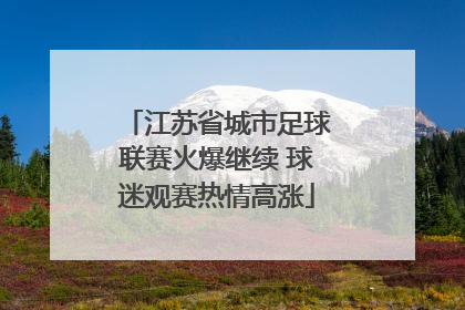 江苏省城市足球联赛火爆继续 球迷观赛热情高涨