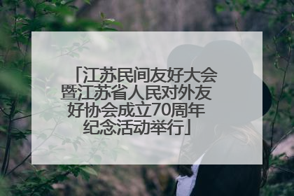 江苏民间友好大会暨江苏省人民对外友好协会成立70周年纪念活动举行