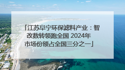 江苏阜宁环保滤料产业：智改数转领跑全国 2024年市场份额占全国三分之一