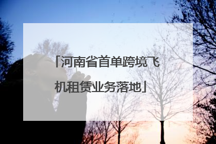 河南省首单跨境飞机租赁业务落地
