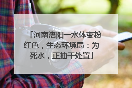 河南洛阳一水体变粉红色，生态环境局：为死水，正抽干处置