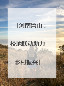 河南鲁山：校地联动助力乡村振兴