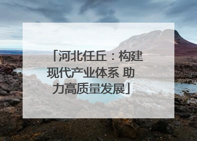 河北任丘：构建现代产业体系 助力高质量发展