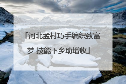 河北孟村巧手编织致富梦 技能下乡助增收
