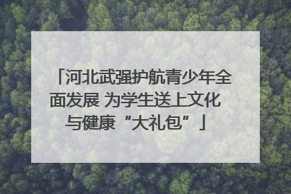 河北武强护航青少年全面发展 为学生送上文化与健康“大礼包”