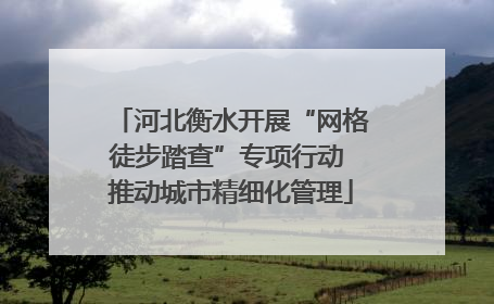 河北衡水开展“网格徒步踏查”专项行动 推动城市精细化管理
