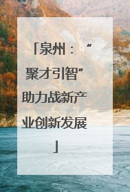 泉州：“聚才引智”助力战新产业创新发展