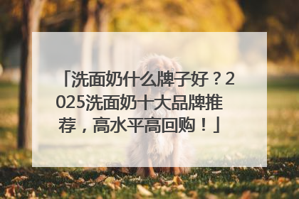 洗面奶什么牌子好？2025洗面奶十大品牌推荐，高水平高回购！
