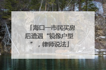 海口一市民买房后遭遇“镜像户型”，律师说法