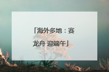 海外多地：赛龙舟 迎端午