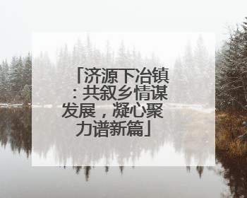 济源下冶镇：共叙乡情谋发展，凝心聚力谱新篇