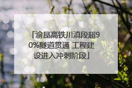 渝昆高铁川滇段超90%隧道贯通 工程建设进入冲刺阶段