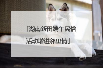 湖南新田端午民俗活动增进邻里情