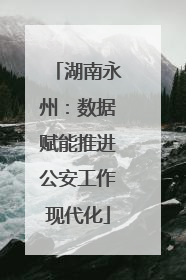 湖南永州：数据赋能推进公安工作现代化