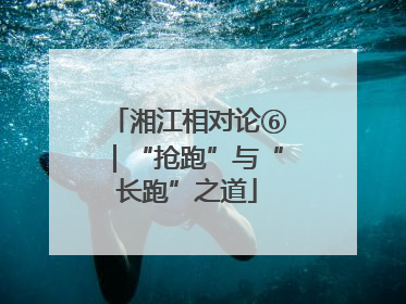 湘江相对论⑥｜“抢跑”与“长跑”之道