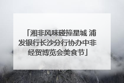 湘非风味碰撞星城 浦发银行长沙分行协办中非经贸博览会美食节