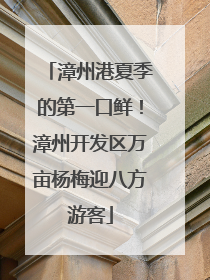 漳州港夏季的第一口鲜！漳州开发区万亩杨梅迎八方游客