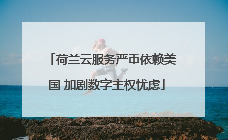 荷兰云服务严重依赖美国 加剧数字主权忧虑