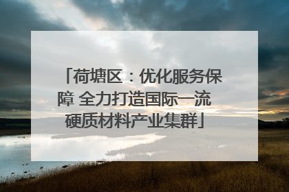 荷塘区：优化服务保障 全力打造国际一流硬质材料产业集群