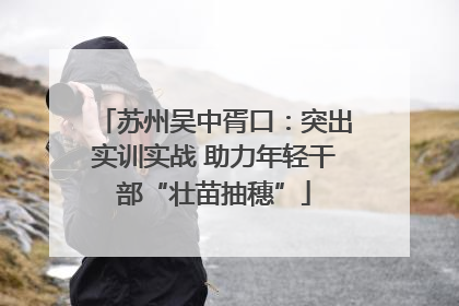 苏州吴中胥口：突出实训实战 助力年轻干部“壮苗抽穗”