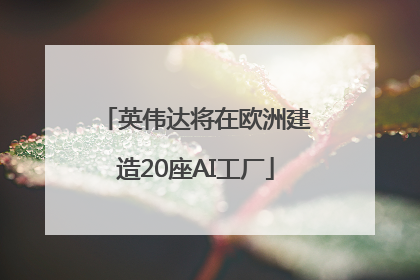 英伟达将在欧洲建造20座AI工厂