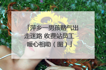 萍乡一男孩赌气出走迷路 收费站员工暖心相助（图）