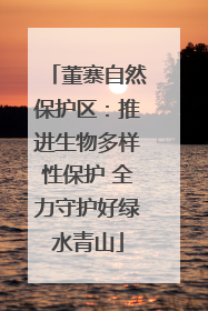 董寨自然保护区：推进生物多样性保护 全力守护好绿水青山