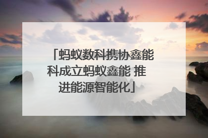 蚂蚁数科携协鑫能科成立蚂蚁鑫能 推进能源智能化