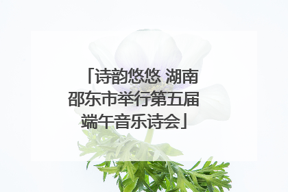诗韵悠悠 湖南邵东市举行第五届端午音乐诗会