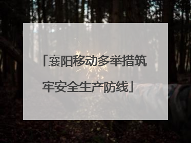 襄阳移动多举措筑牢安全生产防线