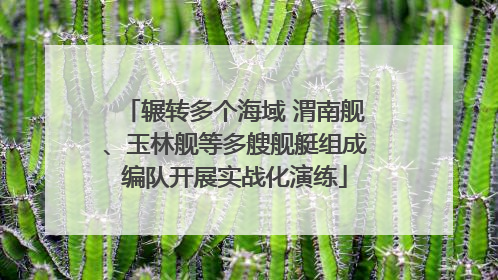 辗转多个海域 渭南舰、玉林舰等多艘舰艇组成编队开展实战化演练