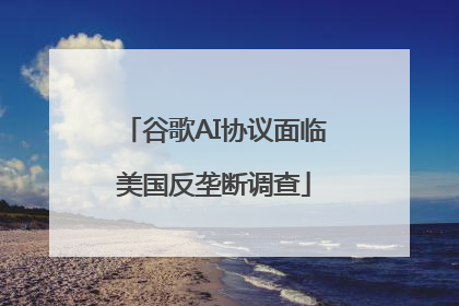 谷歌AI协议面临美国反垄断调查