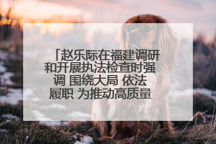 赵乐际在福建调研和开展执法检查时强调 围绕大局 依法履职 为推动高质量发展作出人大贡献