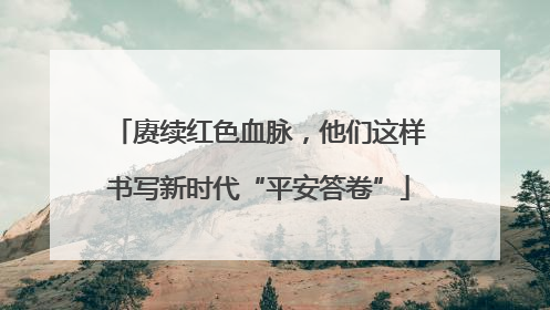 赓续红色血脉，他们这样书写新时代“平安答卷”