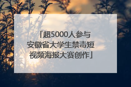 超5000人参与安徽省大学生禁毒短视频海报大赛创作