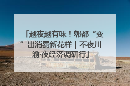 越夜越有味！郫都“变”出消费新花样｜不夜川渝·夜经济调研行