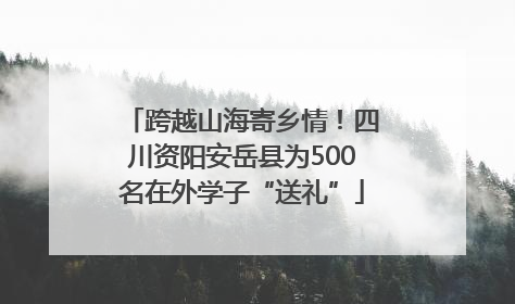跨越山海寄乡情！四川资阳安岳县为500名在外学子“送礼”