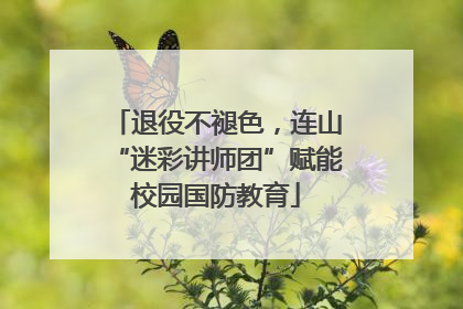 退役不褪色，连山“迷彩讲师团”赋能校园国防教育