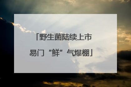 野生菌陆续上市 易门“鲜”气爆棚
